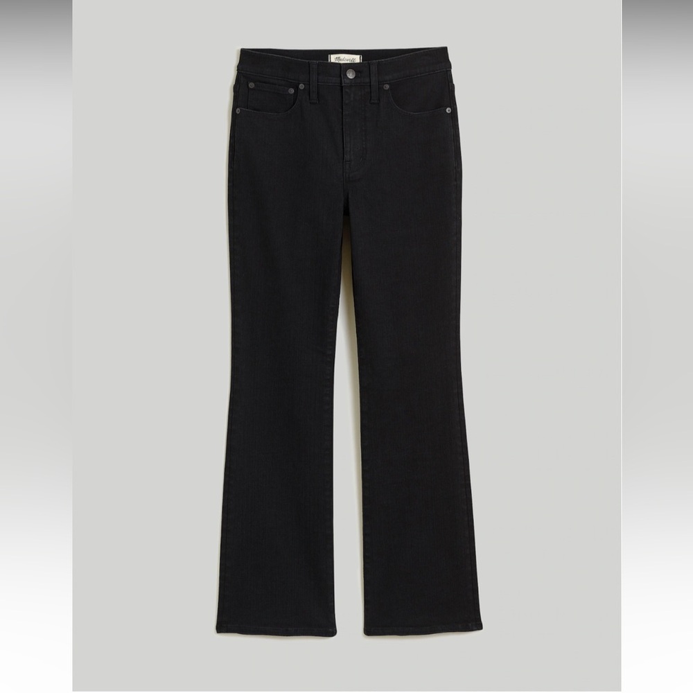 Madewell Kick Out Crop Jeans in Black Rinse Wash - 28
